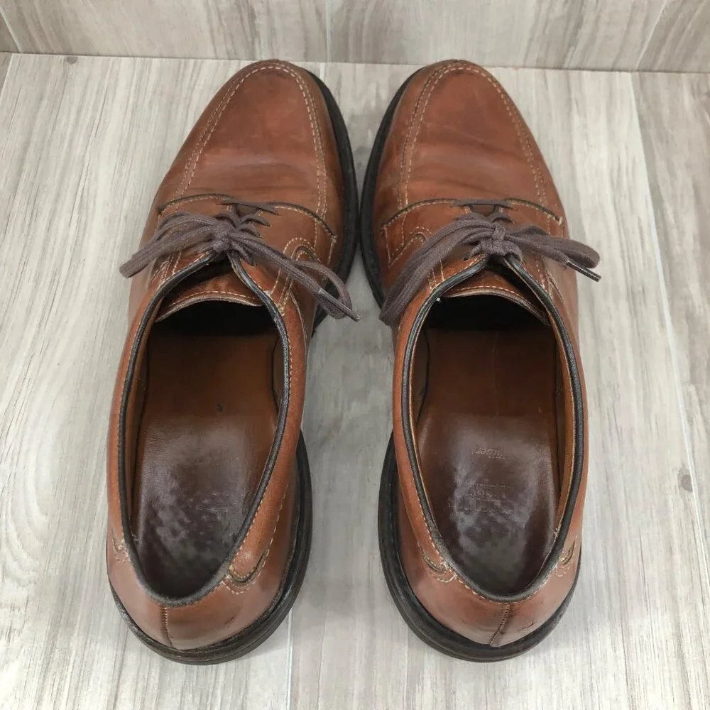 Allen Edmonds Shoes Mens 11B Wilbert Brown Leather Lace Up Derby Oxfords